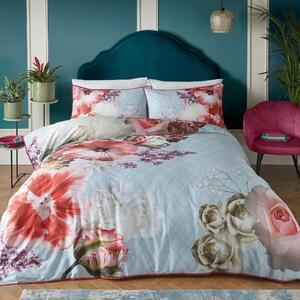 Laurence Llewelyn-Bowen Mayfair Lady Cotton Duvet Cover and Pillowcase Set Blue