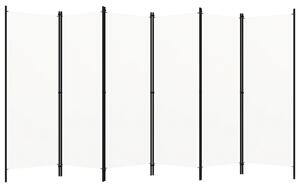 6-Panel Room Divider White 300x180 cm