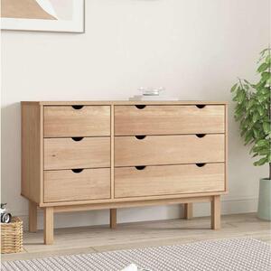 Drawer Cabinet OTTA 111x43x73.5cm Solid Wood Pine