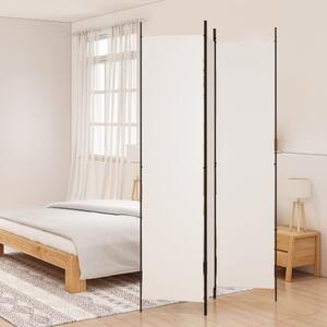 3-Panel Room Divider White 150x220 cm Fabric