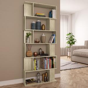 Book Cabinet/Room Divider Sonoma Oak 80x24x192 cm Engineered Wood