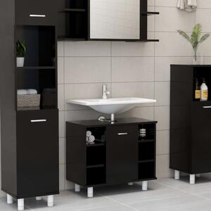 Bathroom Cabinet Black 60x32x53.5 cm Engineered Wood