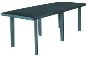 Garden Table Green 210x96x72 cm Plastic