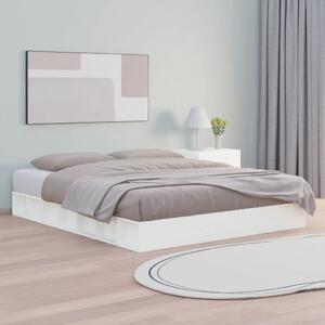 Bed Frame without Mattress White 200x200 cm Solid Wood