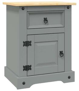 Bedside Cabinet Mexican Pine Corona Range Grey 53x39x66 cm