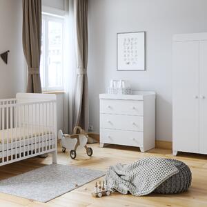 Little Acorns Classic 3 Piece Nursery Furniture Set White