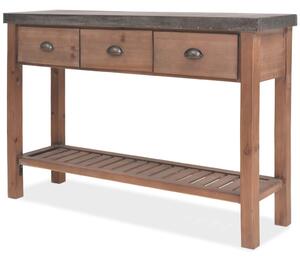 Console Table Solid Fir Wood 122x35x80 cm