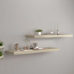 Floating Wall Shelves 2 pcs Oak 90x23.5x3.8 cm MDF