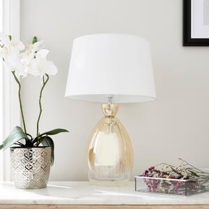 Sylvia Ribbed Glass Table Lamp Champagne