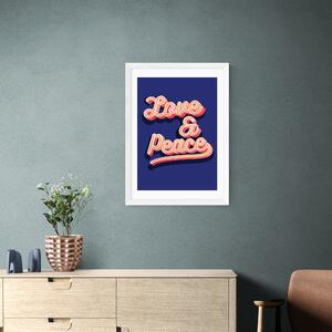 East End Prints LOVE AND PEACE Print by Show Me Mars Blue