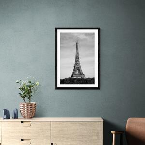 East End Prints Eiffel Tower, Pairs (Monochrome) I Print by 1x Gallery Black and white