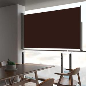 Patio Retractable Side Awning 140 x 300 cm Brown