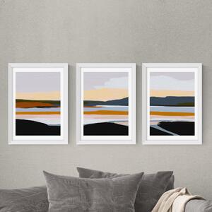 East End Prints Peaceful Calm of Evening Triptych Print Set by Ana Rut Bre MultiColoured