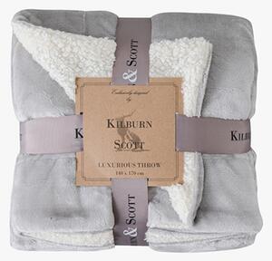 Wrap-Up Sherpa Throw in Silver