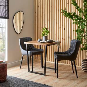 Vixen 2 Seater Square Dining Table Brown