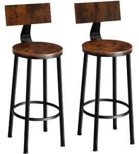 404350 2 bar stools poole - industrial dark