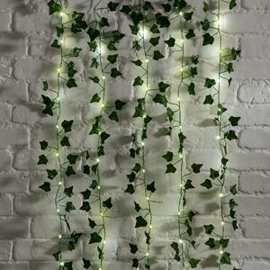 Ivy Warm White LED Curtain Green