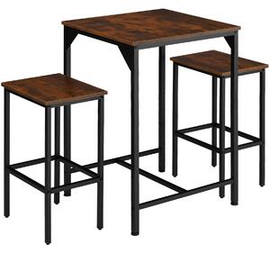 404362 dining table and chairs inverness - industrial dark