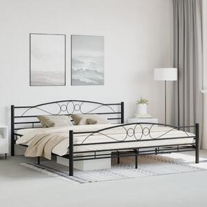 Bed Frame without Mattress Black Steel 200x200 cm