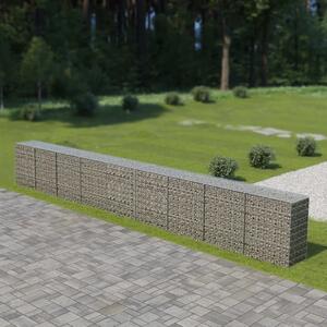 Gabion Wall with Covers Galvanised Steel 900x50x100 cm