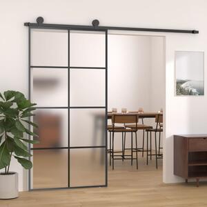 Sliding Door Aluminium and ESG Glass 102.5x205 cm Black