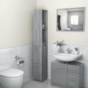 Bathroom Cabinet Grey Sonoma 25x26.5x170 cm Engineered Wood