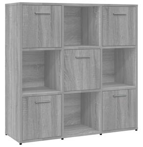Book Cabinet Grey Sonoma 90x30x90 cm Engineered Wood