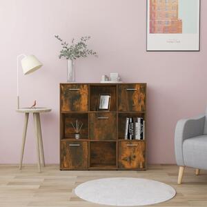 Book Cabinet Smoked Oak 90x30x90 cm Engineered Wood
