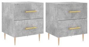 Bedside Cabinets 2 pcs Concrete Grey 40x35x47.5 cm Engineered Wood