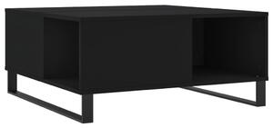Coffee Table Black 80x80x36.5 cm Engineered Wood