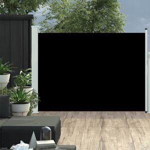 Patio Retractable Side Awning 100x500 cm Black