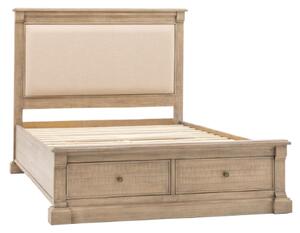 Valletta Wooden King Size Bed With 2 Drawers In Natural