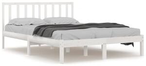 Bed Frame White Solid Wood Pine 120x190 cm 4FT Small Double