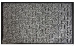 X Hatch Textured Doormat Charcoal