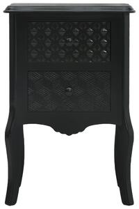 Bedside Cabinet Black 43x32x65 cm MDF