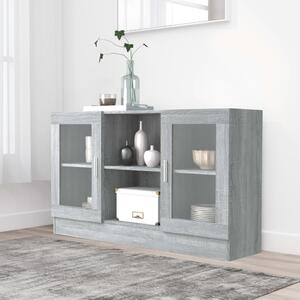 Vitrine Cabinet Grey Sonoma 120x30.5x70 cm Engineered Wood
