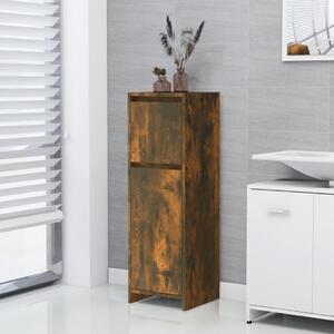 Bathroom Cabinet Smoked Oak 30x30x95 cm Engineered Wood