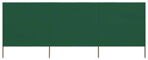 3-panel Wind Screen Fabric 400x80 cm Green