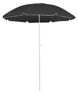 Garden Parasol with Steel Pole Anthracite 180 cm