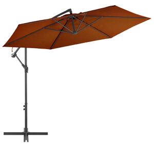 Cantilever Garden Parasol with Aluminium Pole Terracotta 300 cm