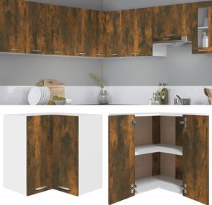 Hanging Corner Cabinet Smoked Oak 57x57x60 cm Engineered Wood