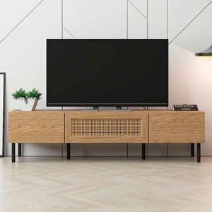 Ilford Wooden TV Stand With 2 Doors In Mid Oak