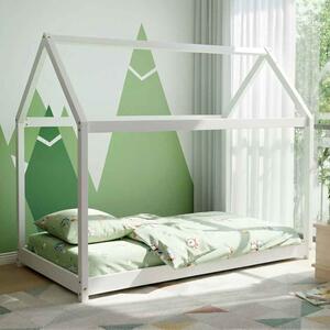 Joliette Wooden Single House Bed In White