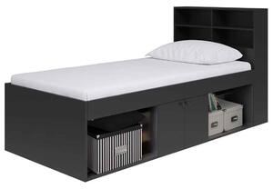 Jasper Wooden Low Single Bed In Black