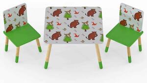 Gilbert Wooden Gruffalo Table And 2 Chairs In Multicolour