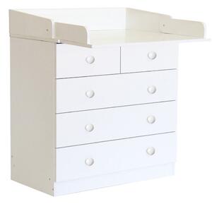 Karlstad Wooden Chest Of 5 Drawers In White