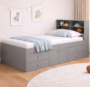 Mattoon Wooden Single Cabin Bed In Grey