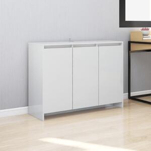 Sideboard High Gloss White 102x33x75 cm Engineered Wood