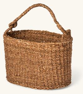 Basket with handle - Seagrass. 47 x 30 x 30 cm. - Nature - Søstrene Grene