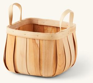 Basket - Chipwood. 20 x 20 x 15 cm. - Nature - Søstrene Grene